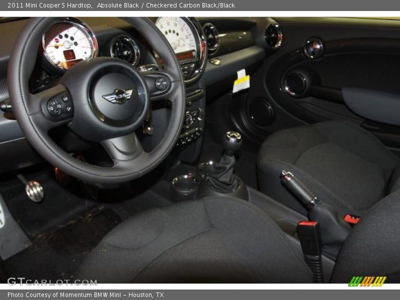 Absolute Black / Checkered Carbon Black/Black 2011 Mini Cooper S Hardtop