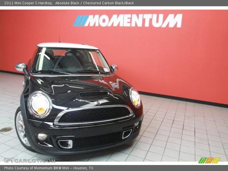 Absolute Black / Checkered Carbon Black/Black 2011 Mini Cooper S Hardtop