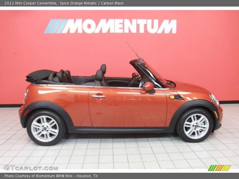 Spice Orange Metallic / Carbon Black 2011 Mini Cooper Convertible