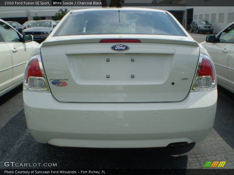 White Suede / Charcoal Black 2009 Ford Fusion SE Sport