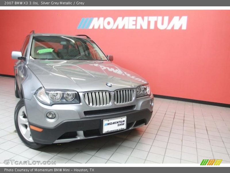 Silver Grey Metallic / Grey 2007 BMW X3 3.0si