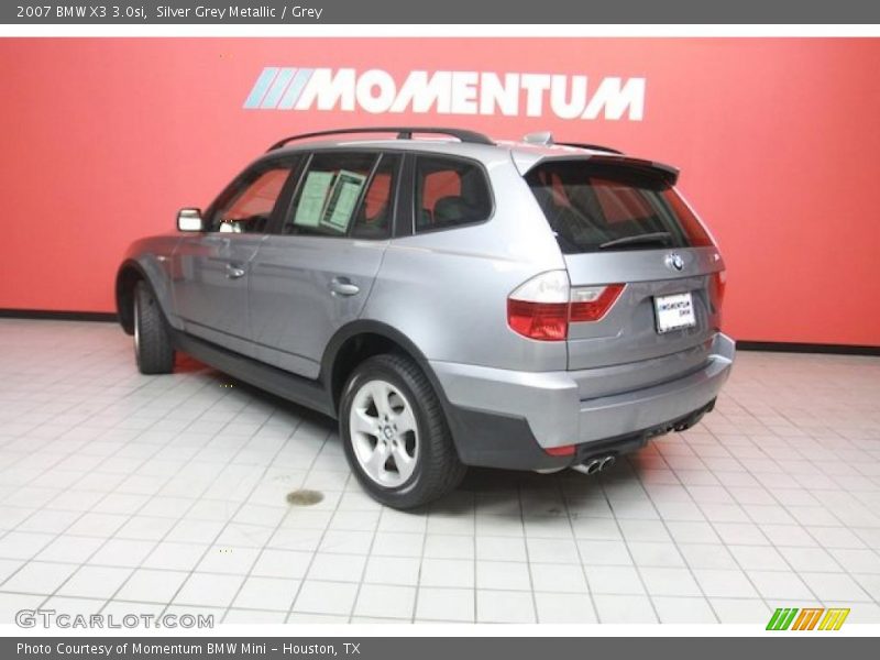 Silver Grey Metallic / Grey 2007 BMW X3 3.0si