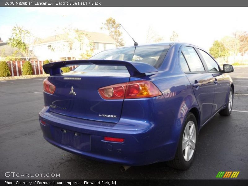 Electric Blue Pearl / Black 2008 Mitsubishi Lancer ES