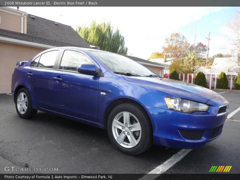 Electric Blue Pearl / Black 2008 Mitsubishi Lancer ES