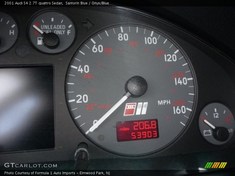 Santorin Blue / Onyx/Blue 2001 Audi S4 2.7T quattro Sedan