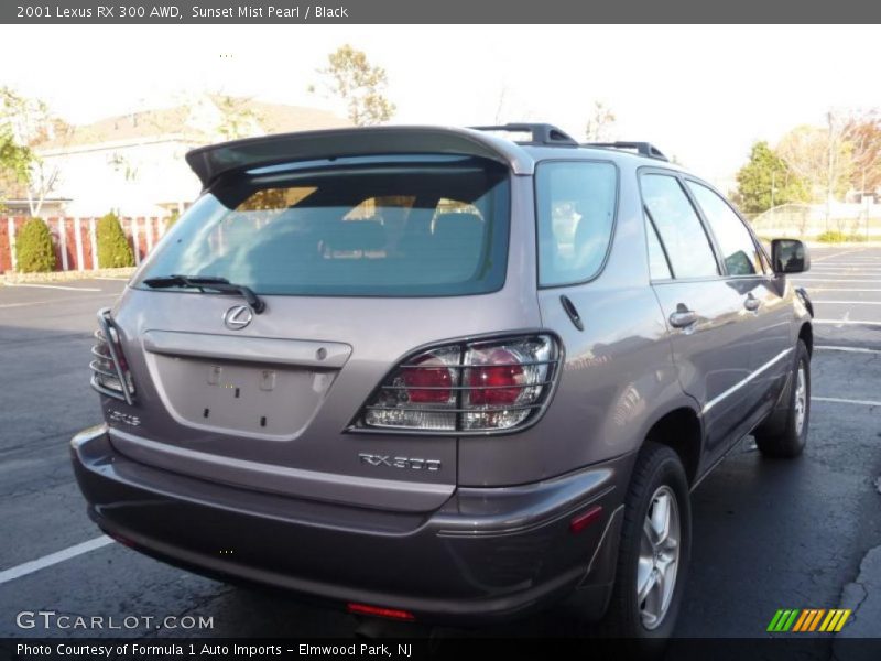 Sunset Mist Pearl / Black 2001 Lexus RX 300 AWD