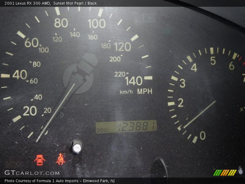 Sunset Mist Pearl / Black 2001 Lexus RX 300 AWD