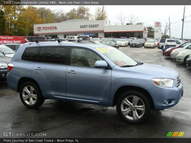 Wave Line Pearl / Sand Beige 2008 Toyota Highlander Limited 4WD