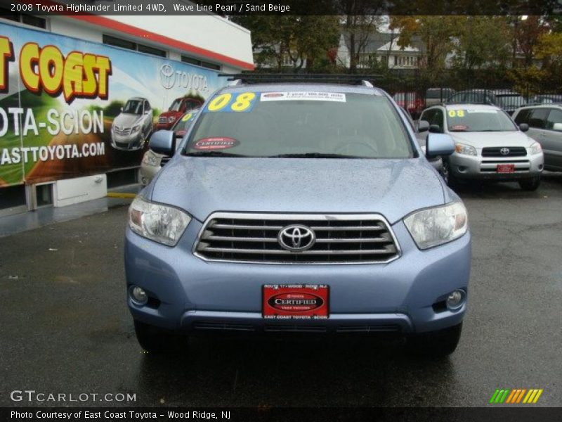 Wave Line Pearl / Sand Beige 2008 Toyota Highlander Limited 4WD