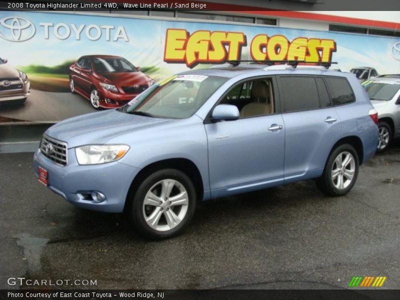 Wave Line Pearl / Sand Beige 2008 Toyota Highlander Limited 4WD