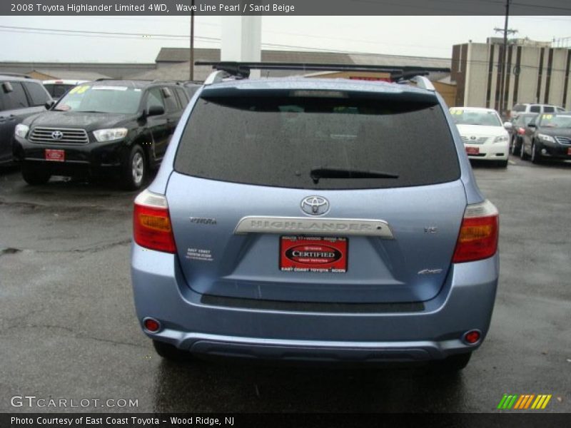 Wave Line Pearl / Sand Beige 2008 Toyota Highlander Limited 4WD