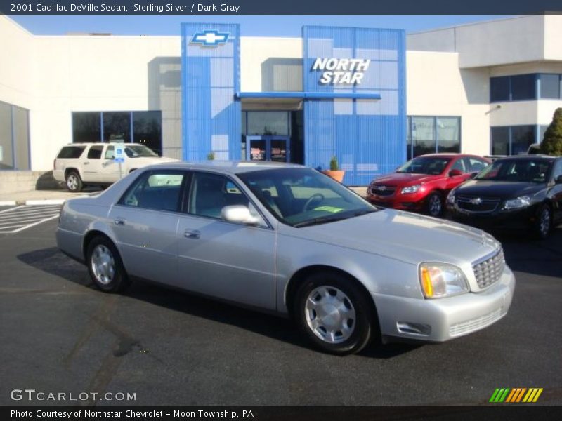 Sterling Silver / Dark Gray 2001 Cadillac DeVille Sedan