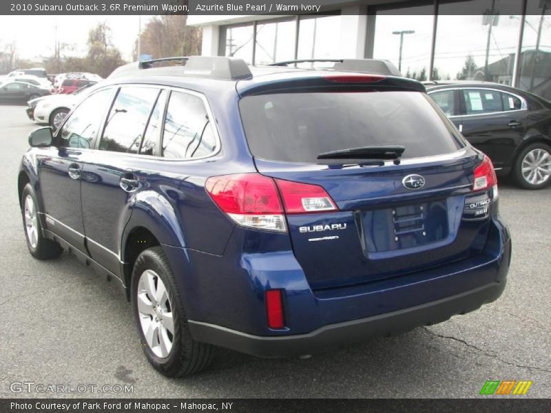 Azurite Blue Pearl / Warm Ivory 2010 Subaru Outback 3.6R Premium Wagon