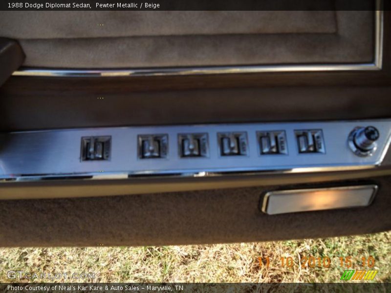 Pewter Metallic / Beige 1988 Dodge Diplomat Sedan