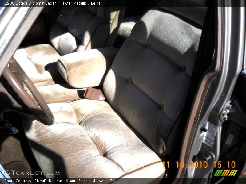 Pewter Metallic / Beige 1988 Dodge Diplomat Sedan