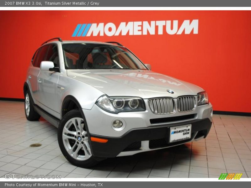 Titanium Silver Metallic / Grey 2007 BMW X3 3.0si