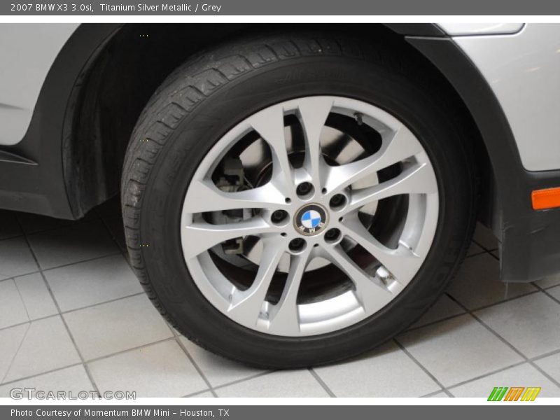 Titanium Silver Metallic / Grey 2007 BMW X3 3.0si