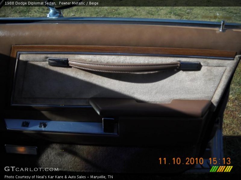 Pewter Metallic / Beige 1988 Dodge Diplomat Sedan