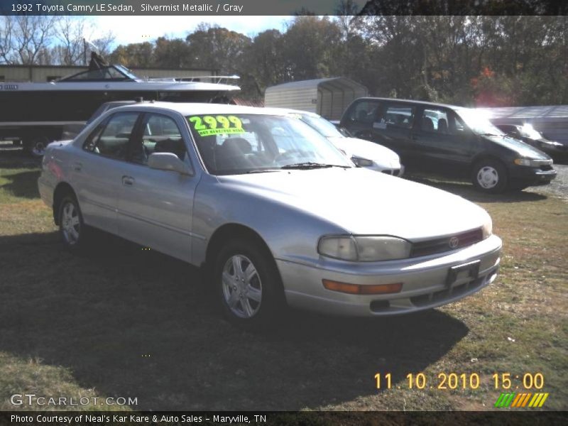 Silvermist Metallic / Gray 1992 Toyota Camry LE Sedan