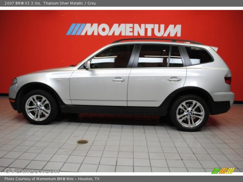 Titanium Silver Metallic / Grey 2007 BMW X3 3.0si