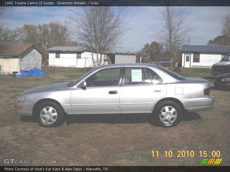 Silvermist Metallic / Gray 1992 Toyota Camry LE Sedan