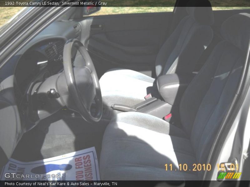 Silvermist Metallic / Gray 1992 Toyota Camry LE Sedan