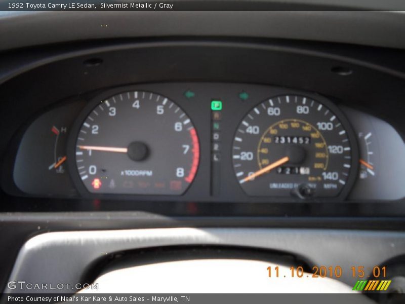 Silvermist Metallic / Gray 1992 Toyota Camry LE Sedan