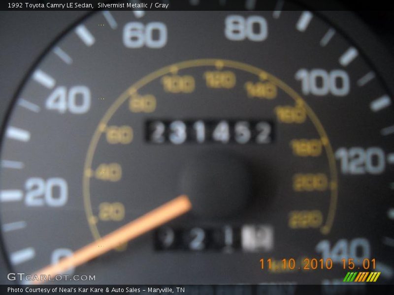 Silvermist Metallic / Gray 1992 Toyota Camry LE Sedan