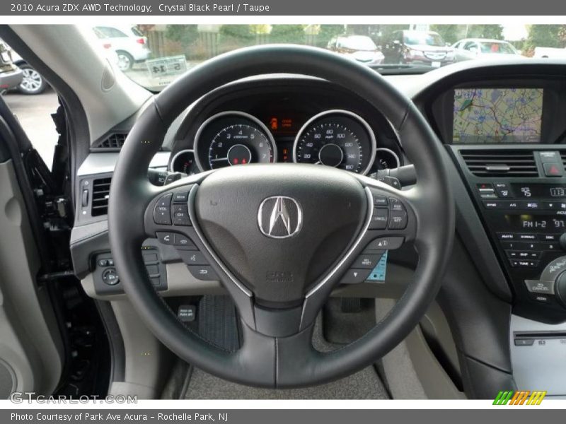 Crystal Black Pearl / Taupe 2010 Acura ZDX AWD Technology