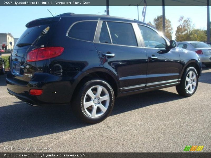Deepwater Blue / Gray 2007 Hyundai Santa Fe Limited