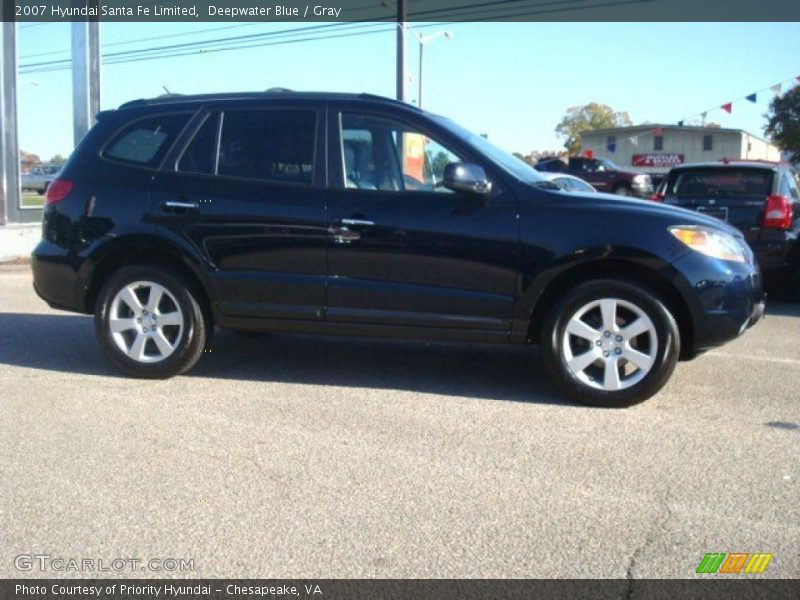 Deepwater Blue / Gray 2007 Hyundai Santa Fe Limited