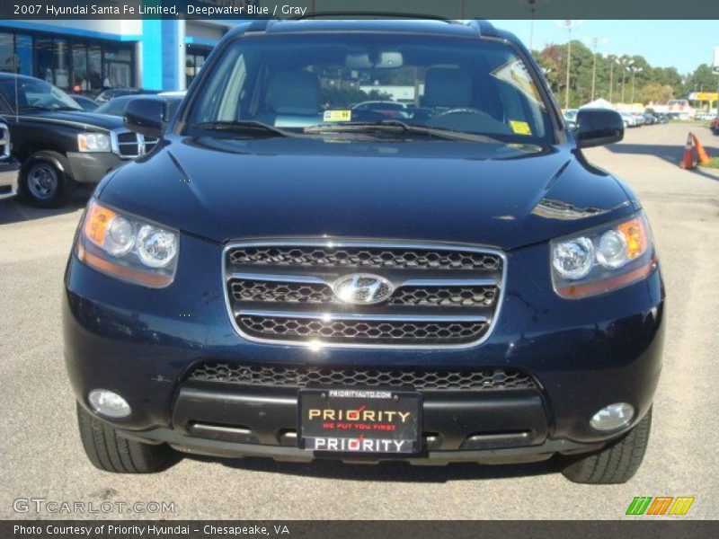 Deepwater Blue / Gray 2007 Hyundai Santa Fe Limited