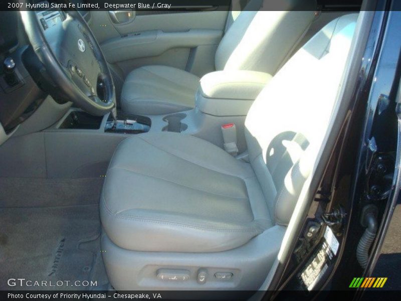 Deepwater Blue / Gray 2007 Hyundai Santa Fe Limited