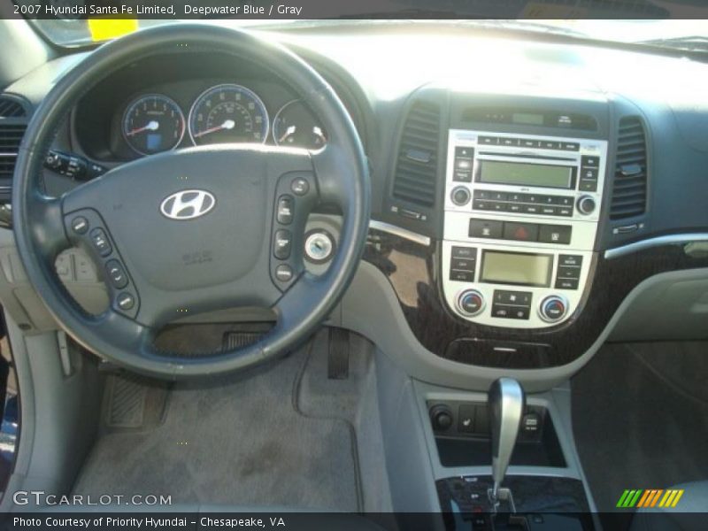 Deepwater Blue / Gray 2007 Hyundai Santa Fe Limited