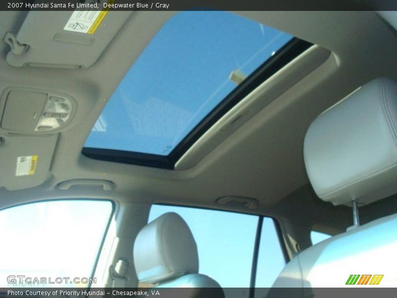 Sunroof of 2007 Santa Fe Limited
