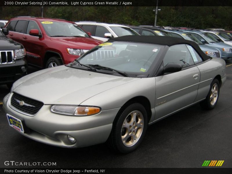 Light Cypress Green Metallic / Agate 2000 Chrysler Sebring JXi Convertible