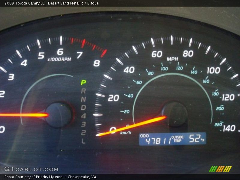 Desert Sand Metallic / Bisque 2009 Toyota Camry LE