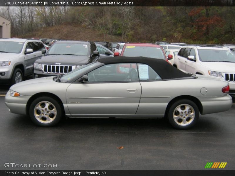 Light Cypress Green Metallic / Agate 2000 Chrysler Sebring JXi Convertible