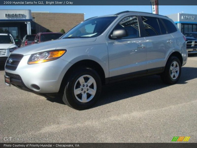 Bright Silver / Gray 2009 Hyundai Santa Fe GLS