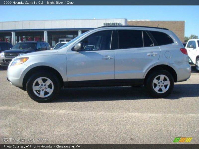 Bright Silver / Gray 2009 Hyundai Santa Fe GLS