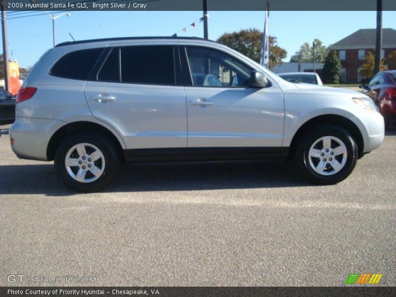 Bright Silver / Gray 2009 Hyundai Santa Fe GLS