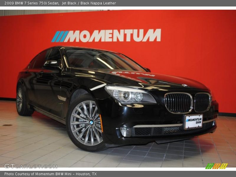 Jet Black / Black Nappa Leather 2009 BMW 7 Series 750i Sedan