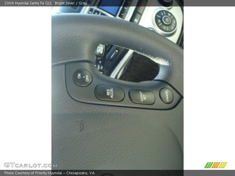 Bright Silver / Gray 2009 Hyundai Santa Fe GLS