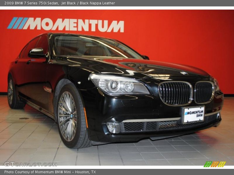 Jet Black / Black Nappa Leather 2009 BMW 7 Series 750i Sedan