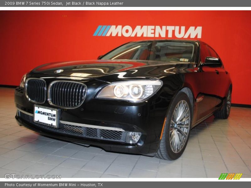 Jet Black / Black Nappa Leather 2009 BMW 7 Series 750i Sedan