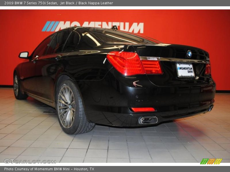 Jet Black / Black Nappa Leather 2009 BMW 7 Series 750i Sedan