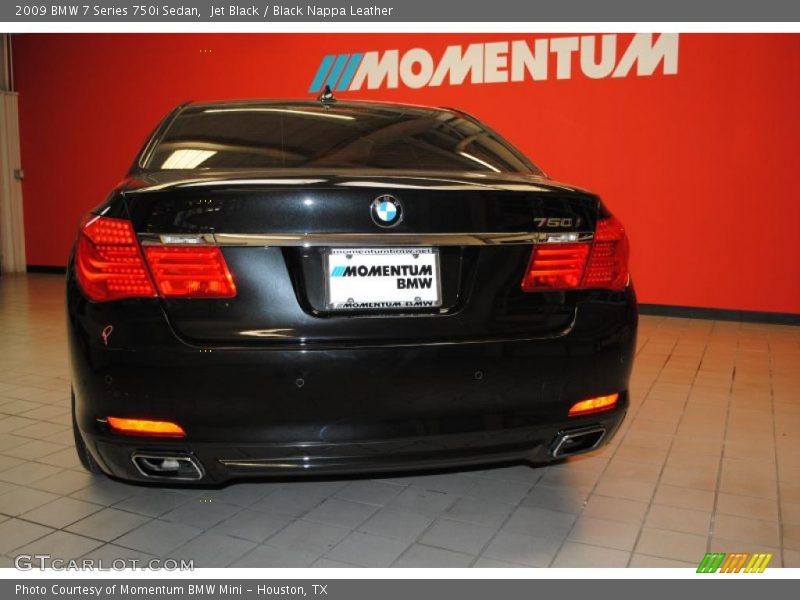 Jet Black / Black Nappa Leather 2009 BMW 7 Series 750i Sedan