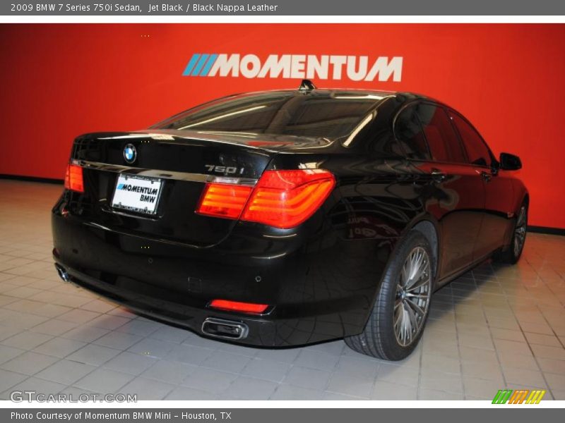 Jet Black / Black Nappa Leather 2009 BMW 7 Series 750i Sedan