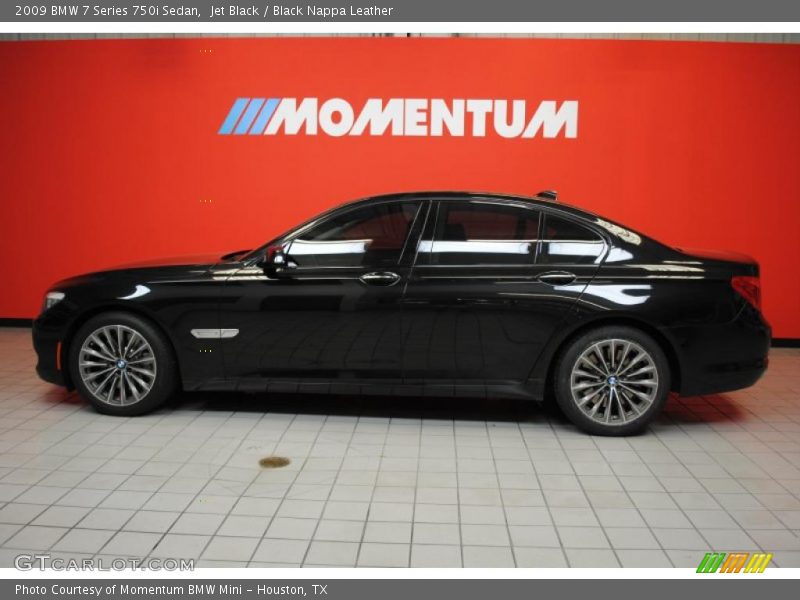 Jet Black / Black Nappa Leather 2009 BMW 7 Series 750i Sedan