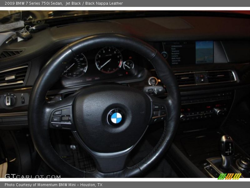 Jet Black / Black Nappa Leather 2009 BMW 7 Series 750i Sedan